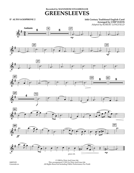 Greensleeves - Eb Alto Saxophone 2