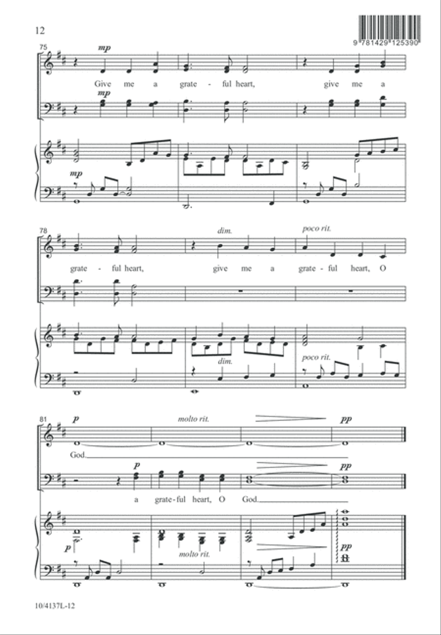 Give Me a Grateful Heart 4-Part scores gallery preview page 13