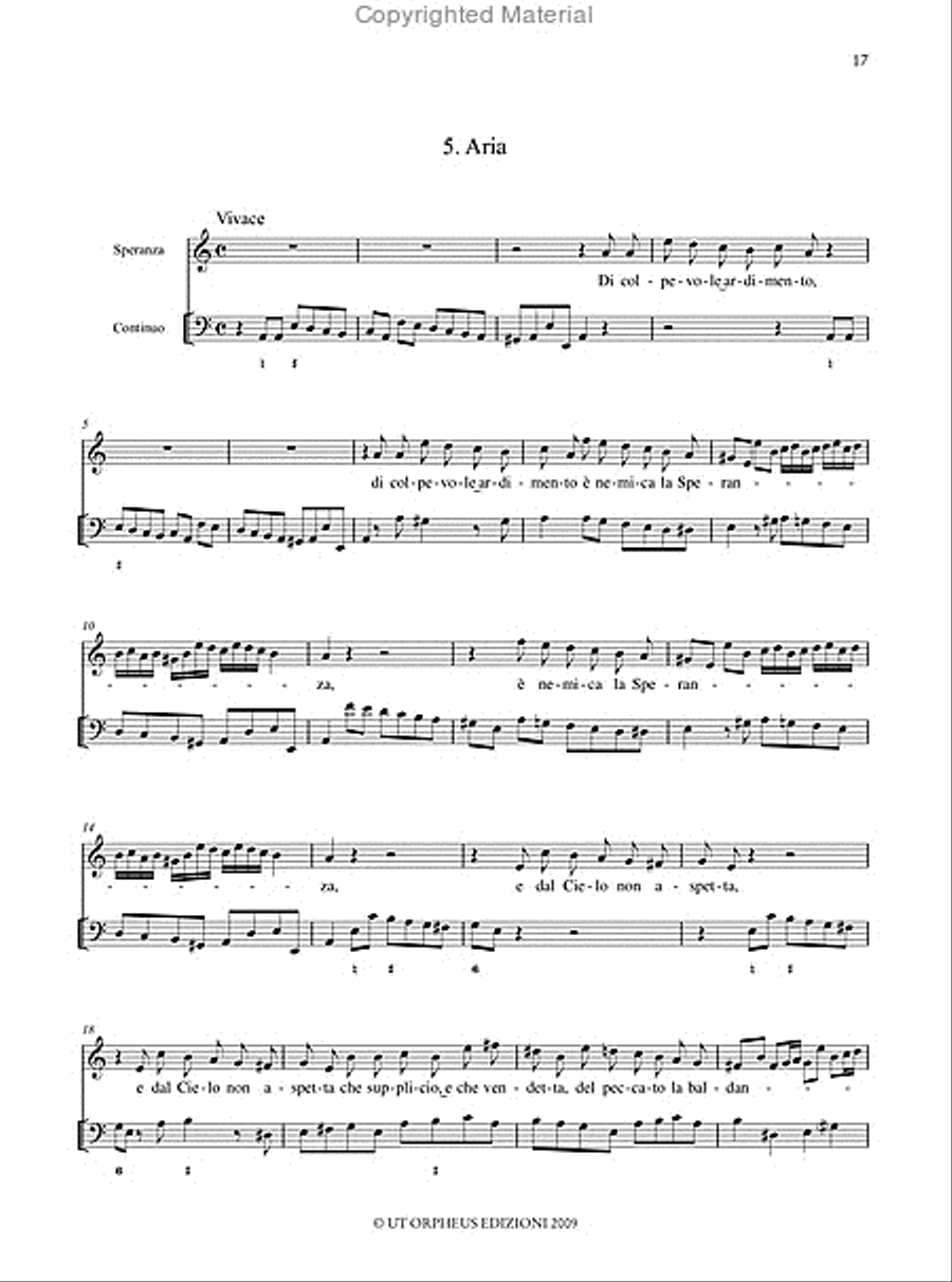 Giona. Oratorio for 5 Voices (SSATB), Strings and Continuo (Modena 1689). Critical Edition SSATB scores gallery preview page 7