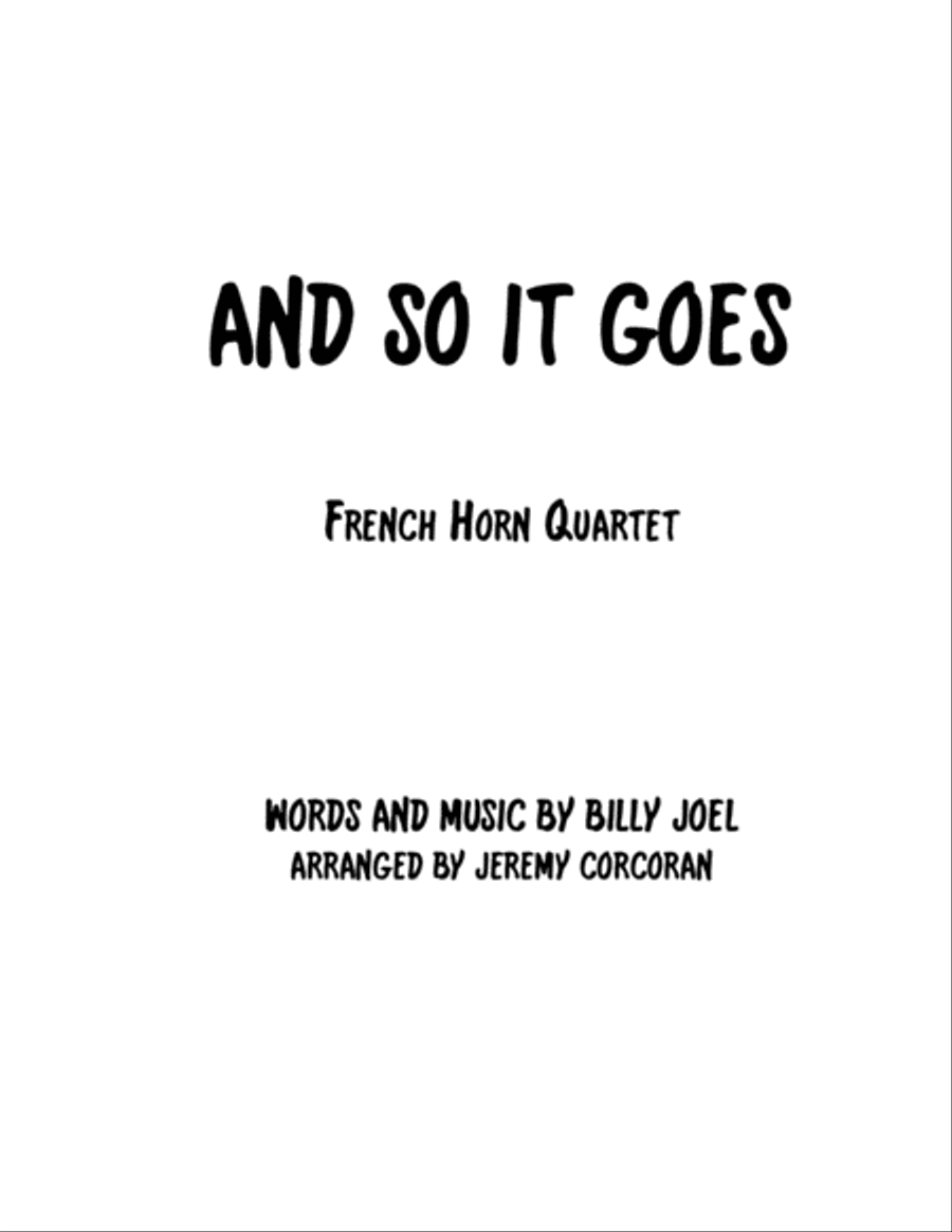 And So It Goes Brass Ensemble scores gallery preview page 1