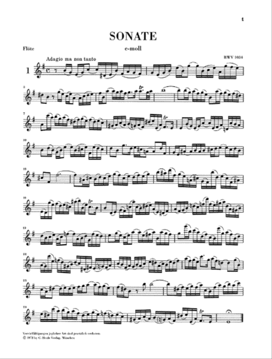 Flute Sonatas – Volume 1 Flute Solo scores gallery preview page 6