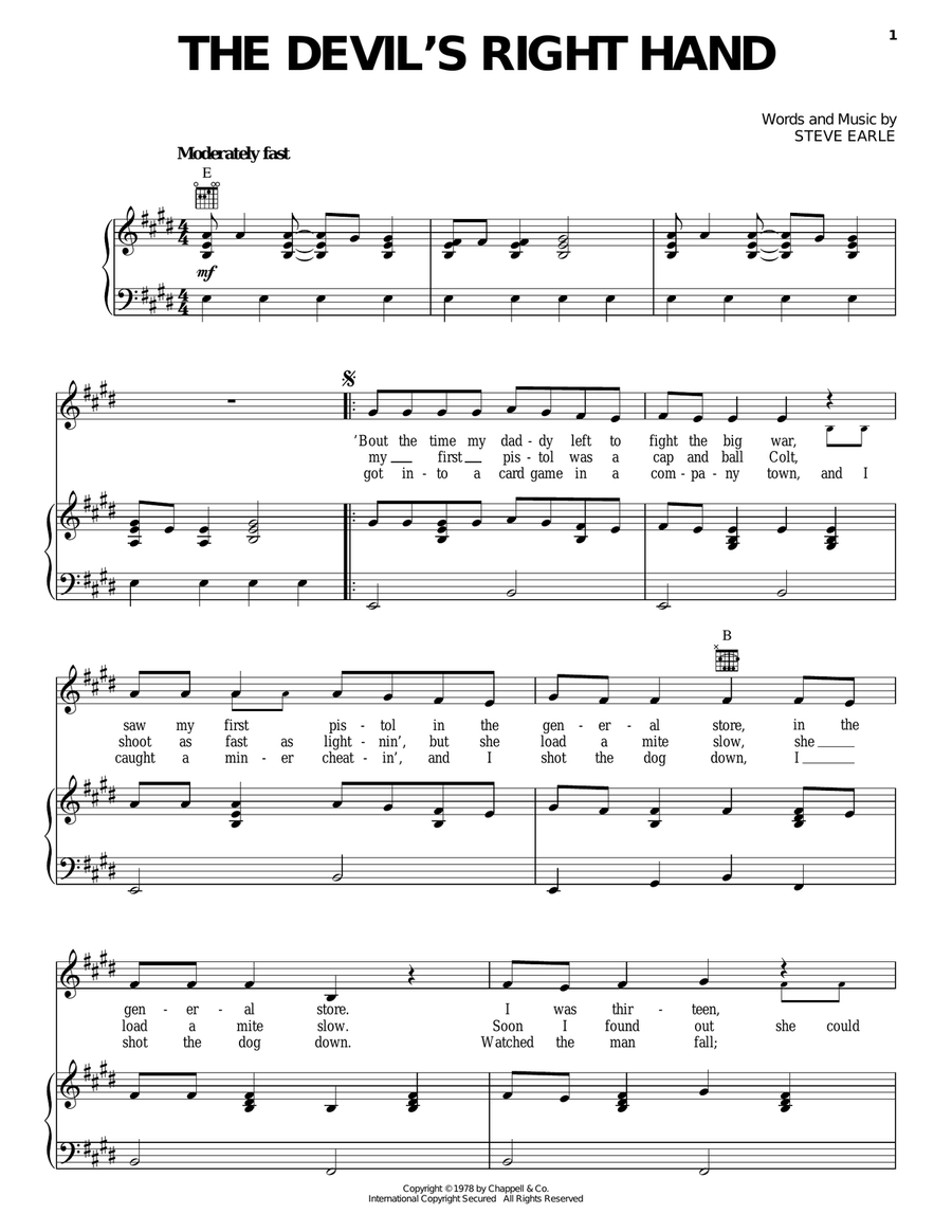 The Devil's Right Hand The Devil's Right Hand Acoustic Guitar scores gallery preview page 1
