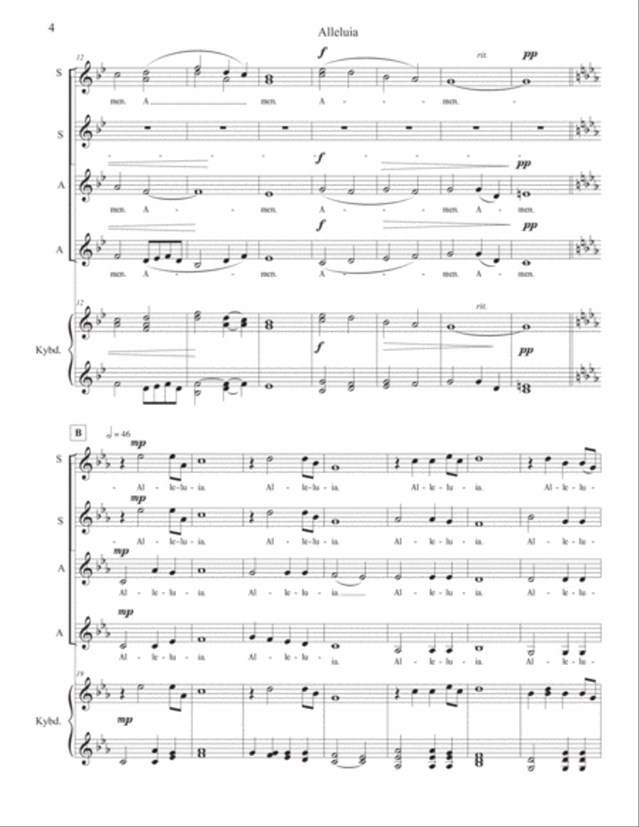 Alleluia Alleluia SSAA scores gallery preview page 4