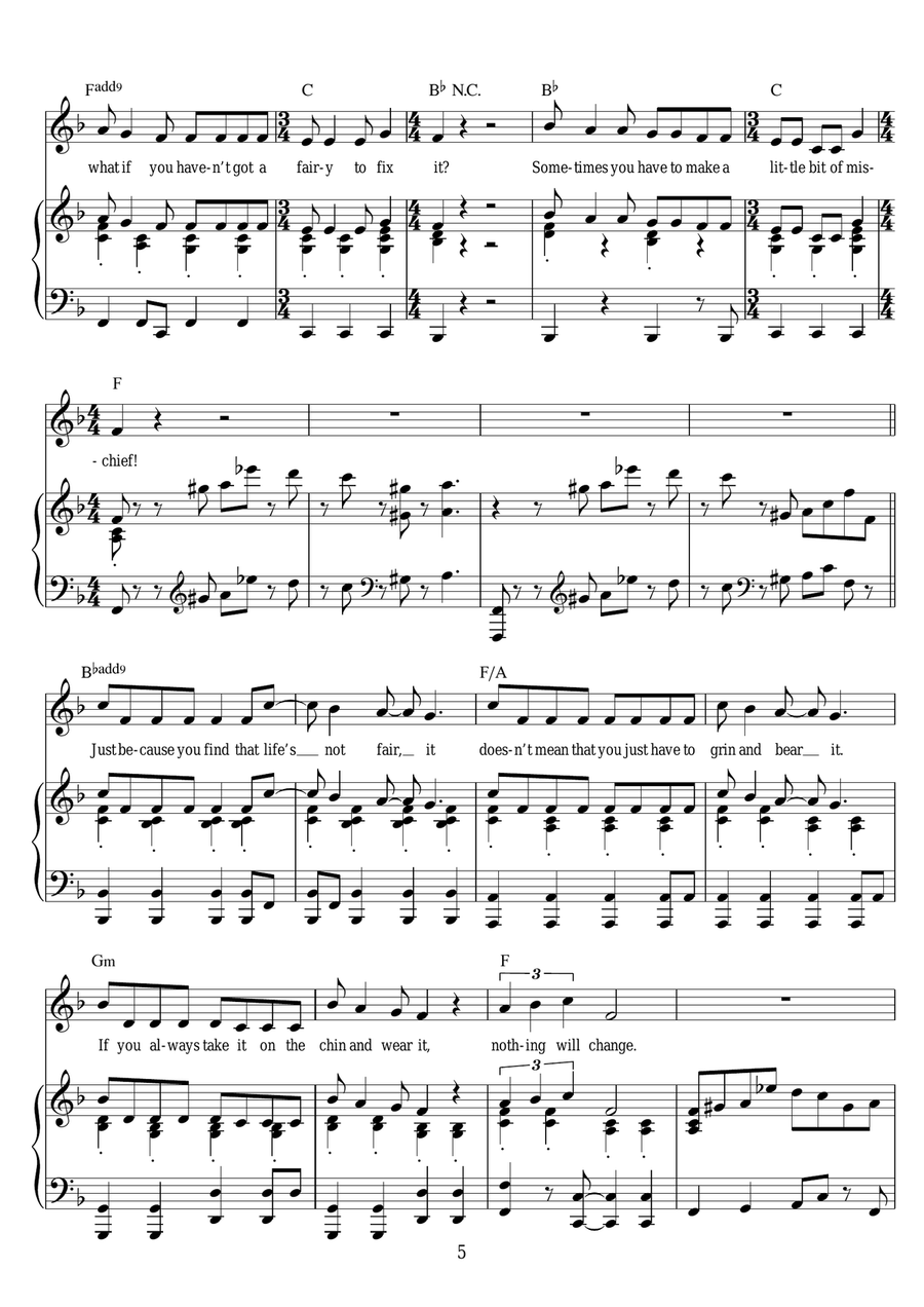 Naughty (from Matilda The Musical) Piano, Vocal scores gallery preview page 5