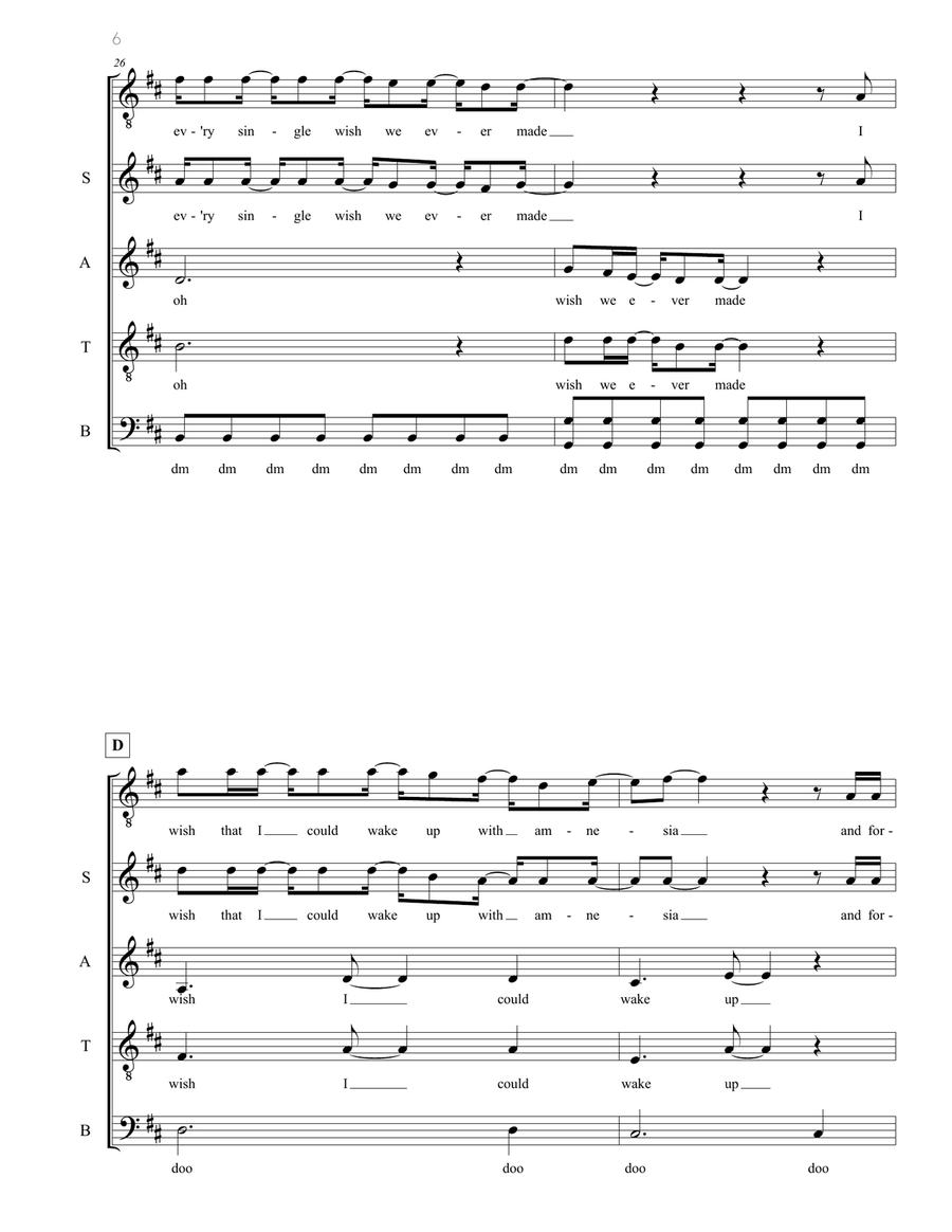 Amnesia 4-Part scores gallery preview page 6