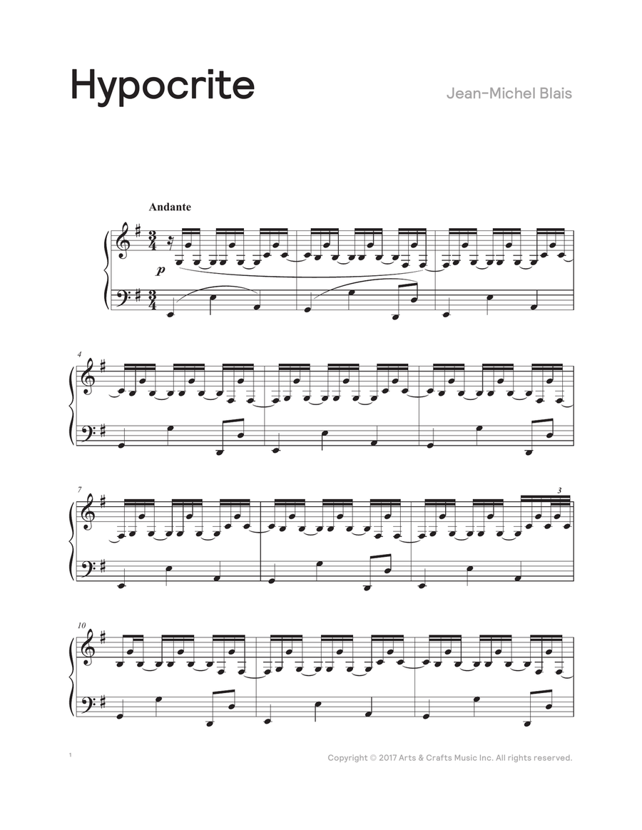 Hypocrite Piano Solo scores gallery preview page 2