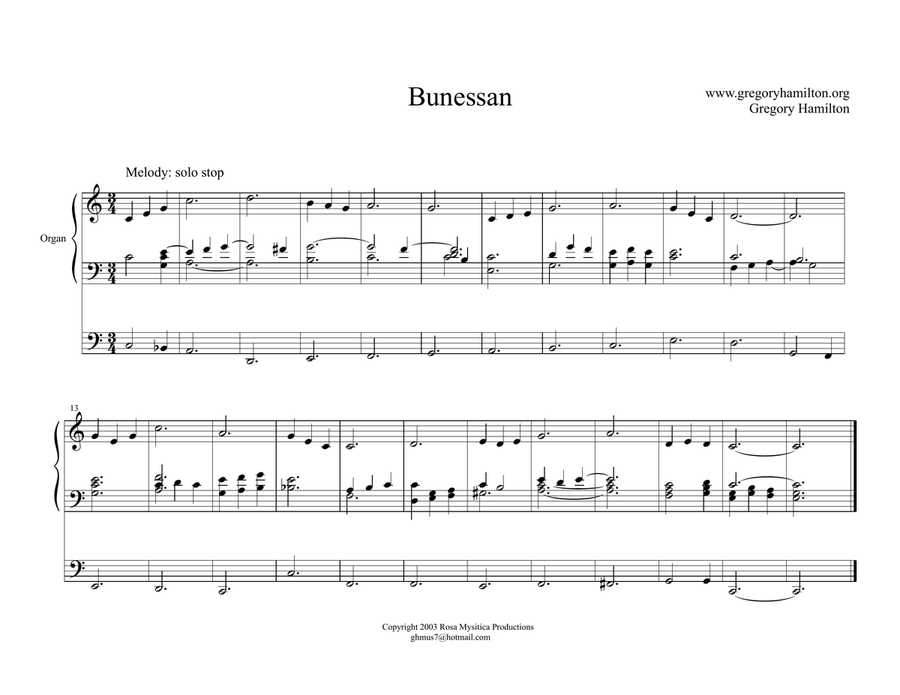Morning has Broken - Bunessan - Alternate Harmonization for Organ Organ Solo scores gallery preview page 1