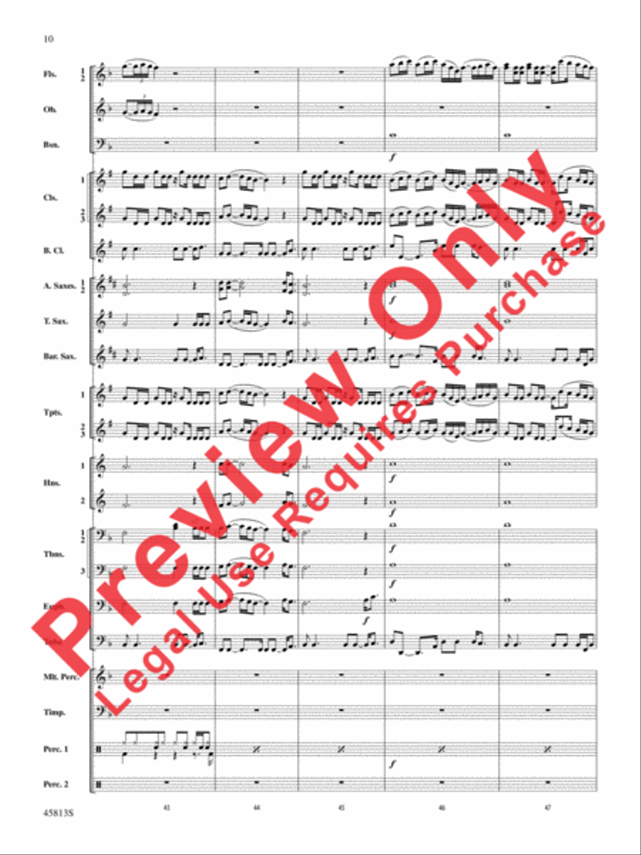 Hamilton, Suite from the Broadway Musical Concert Band scores gallery preview page 11
