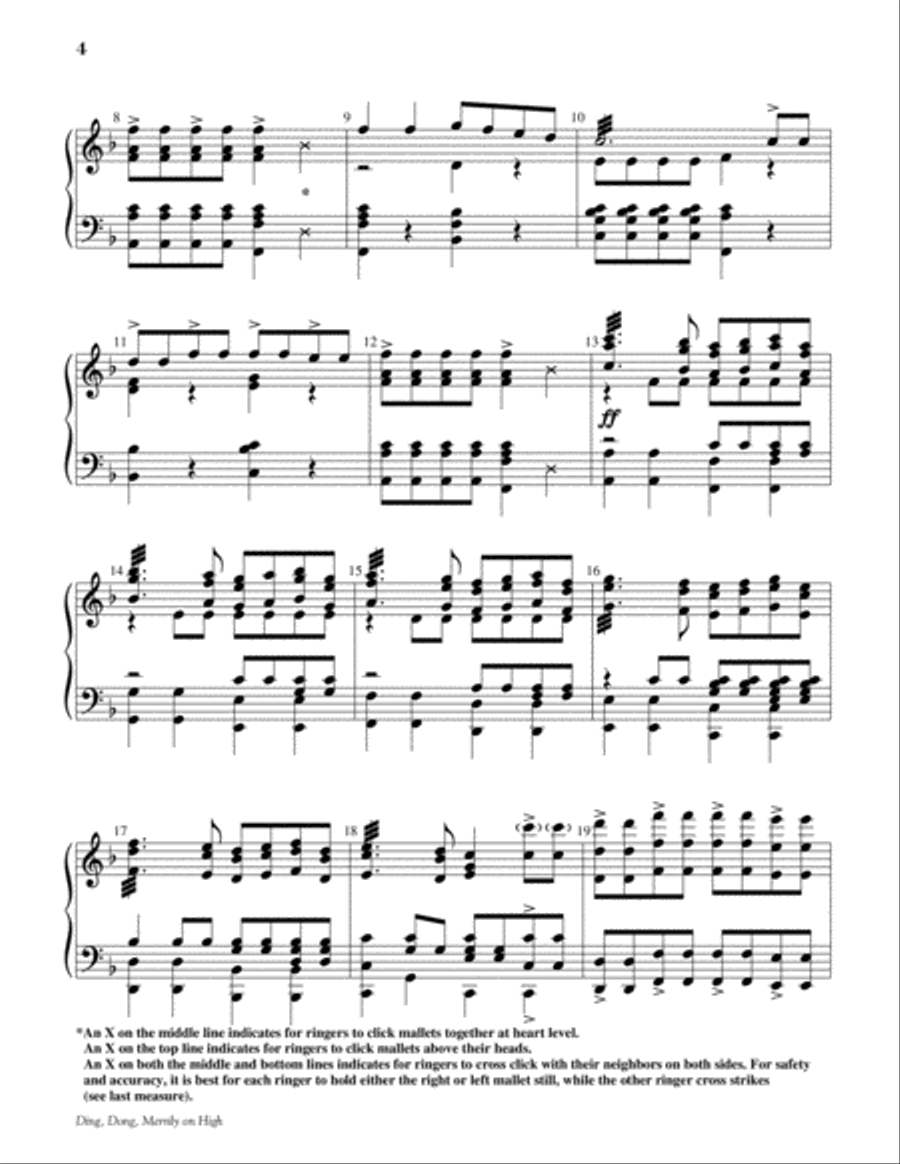 Ding, Dong, Merrily on High 5-Octaves scores gallery preview page 10