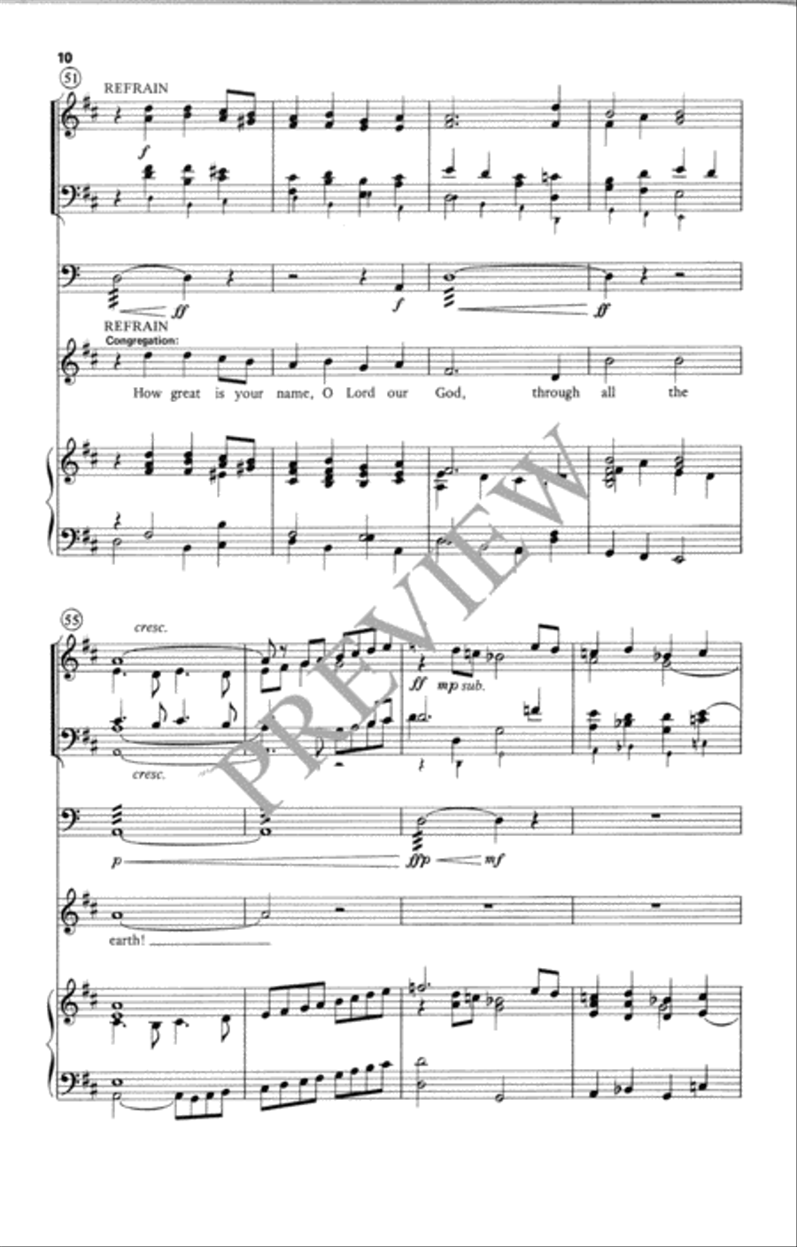How Great Is Your Name 4-Part scores gallery preview page 11