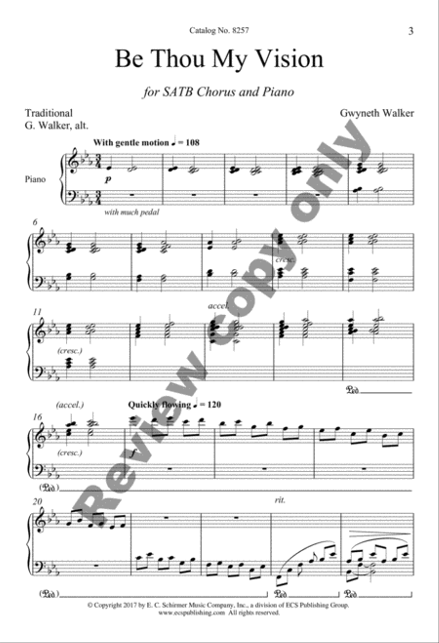 Be Thou My Vision from Three Folk Hymns 4-Part scores gallery preview page 11
