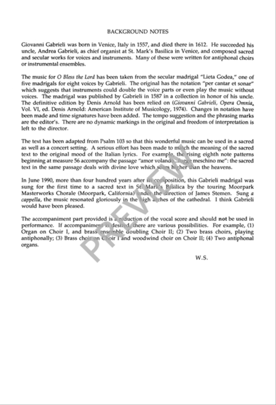 O Bless the Lord O Bless the Lord 4-Part scores gallery preview page 3