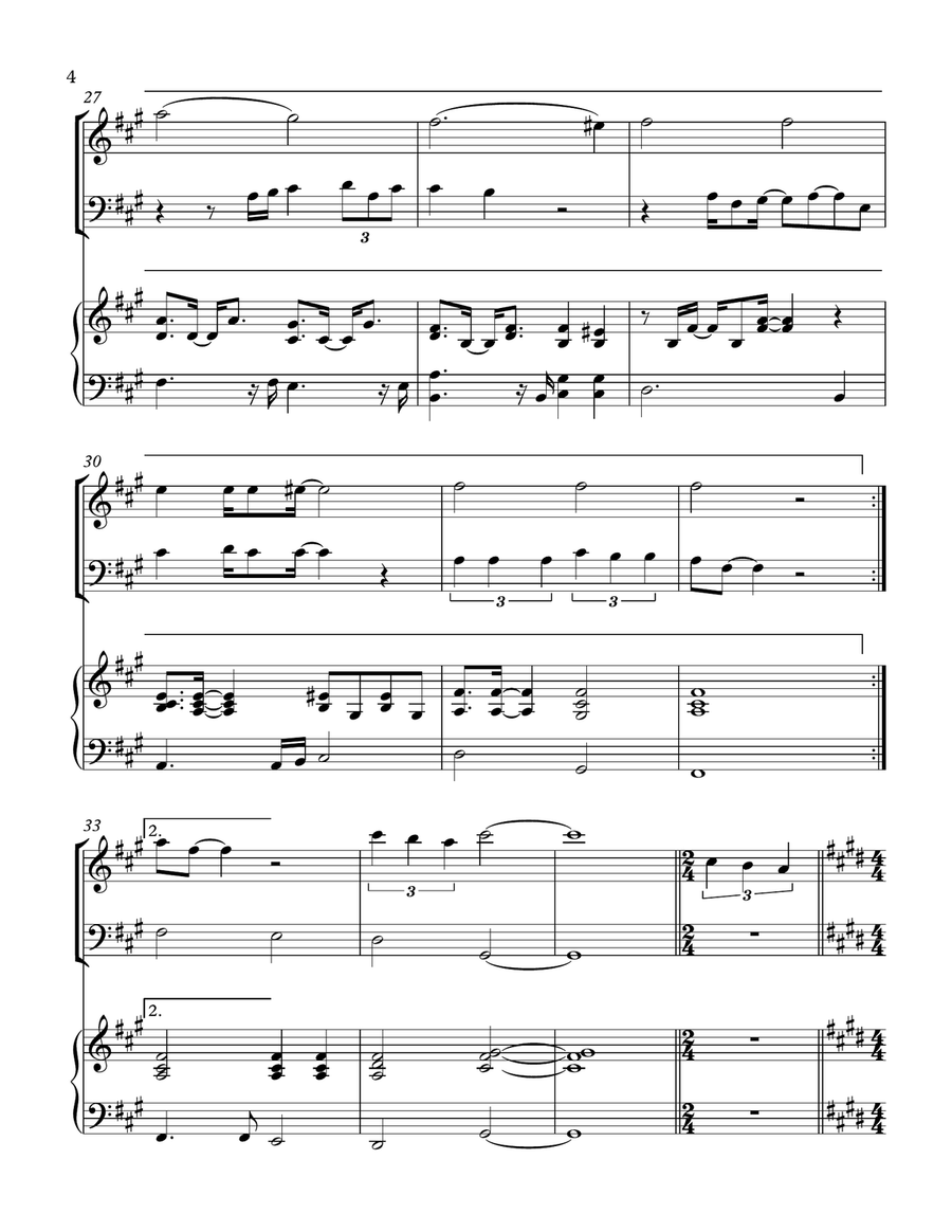 Shape Of My Heart Piano Trio scores gallery preview page 4