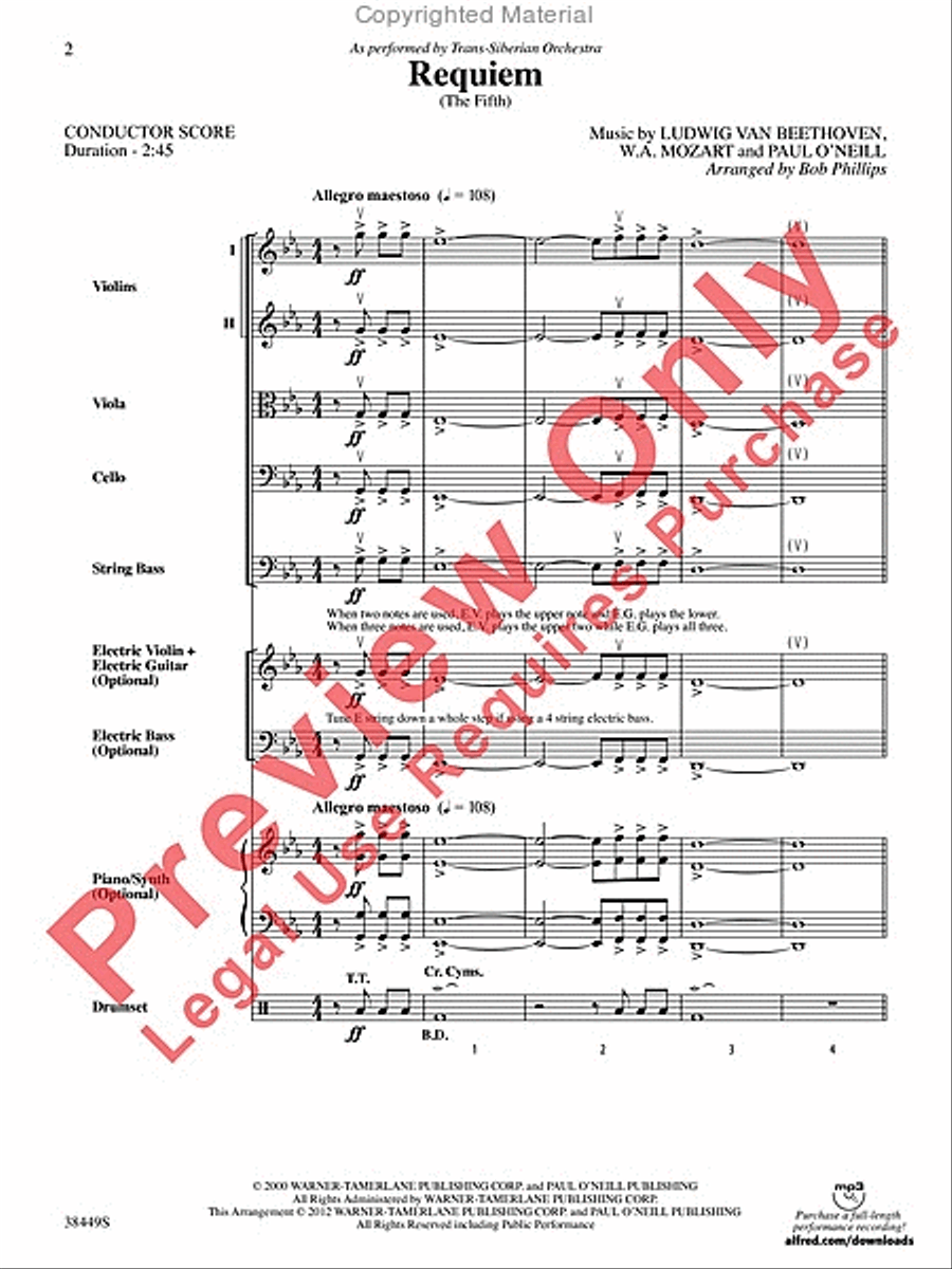 Requiem (The Fifth) String Orchestra scores gallery preview page 3