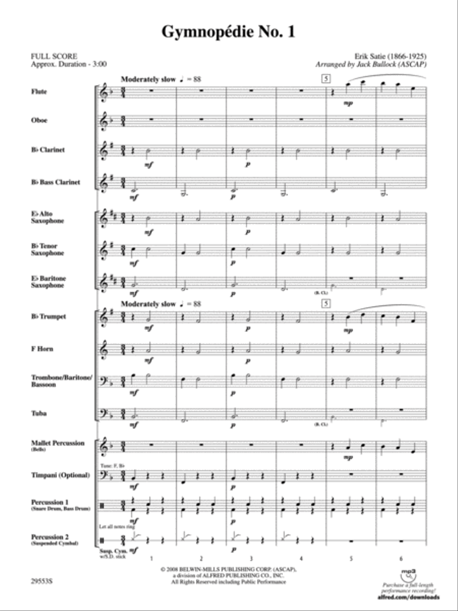 Gymnopedie No. 1 Gymnopedie No. 1 Concert Band scores gallery preview page 2