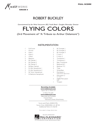 Book cover for Flying Colors - Conductor Score (Full Score)