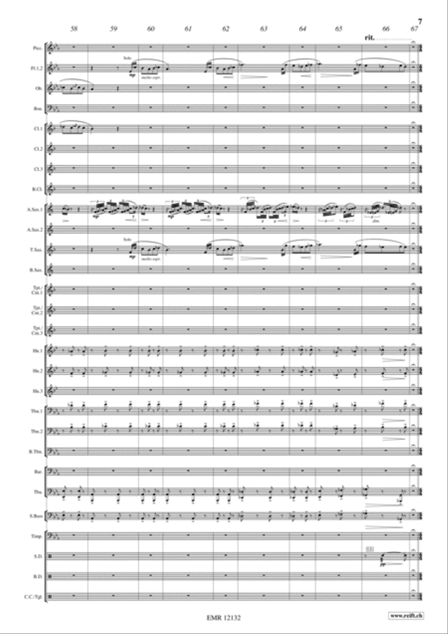 La Forza del Destino Concert Band scores gallery preview page 7