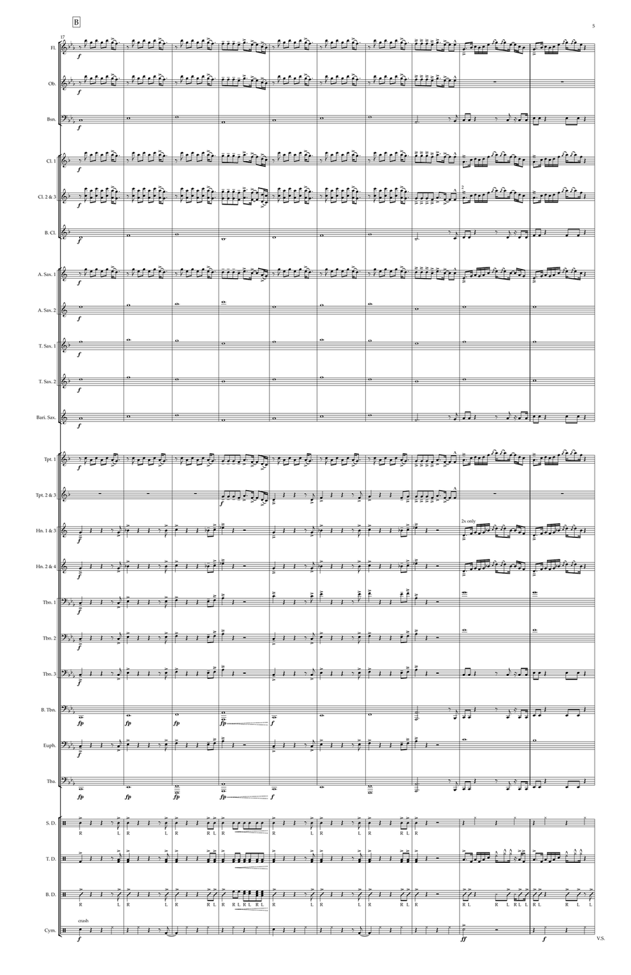 Burn The House Down Marching Band scores gallery preview page 5