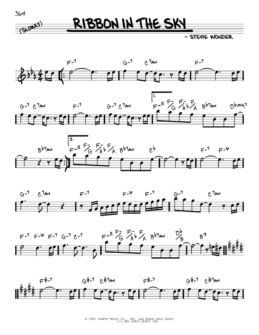 Ribbon In The Sky Piano scores gallery preview page 1