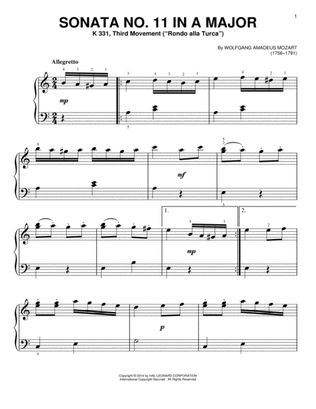 Sonata No. 11 In A Major, K 331, Third Movement ("Rondo Alla Turca")