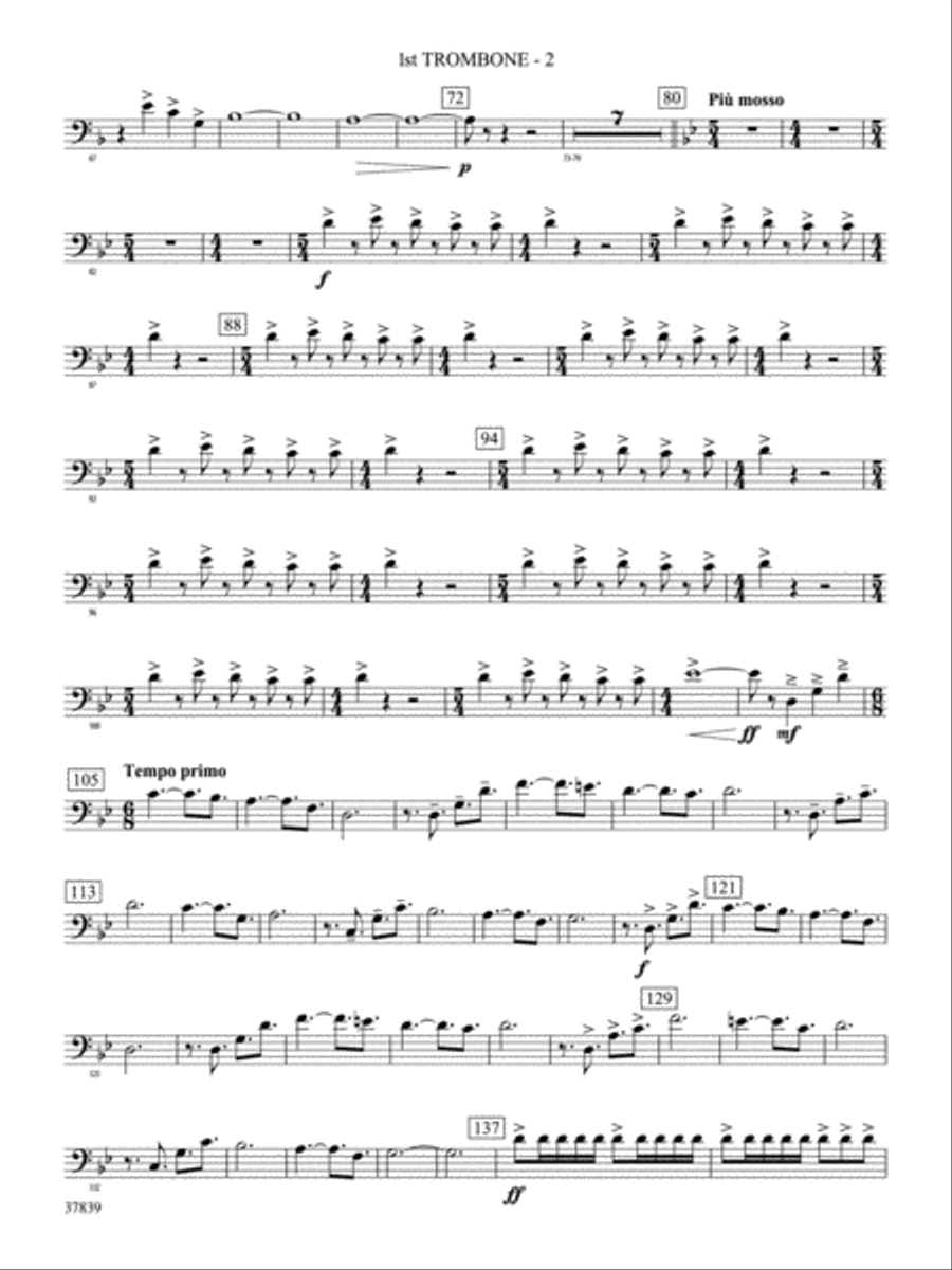Conquest 1 (from the motion picture Ninja's Creed): 1st Trombone Concert Band scores gallery preview page 2
