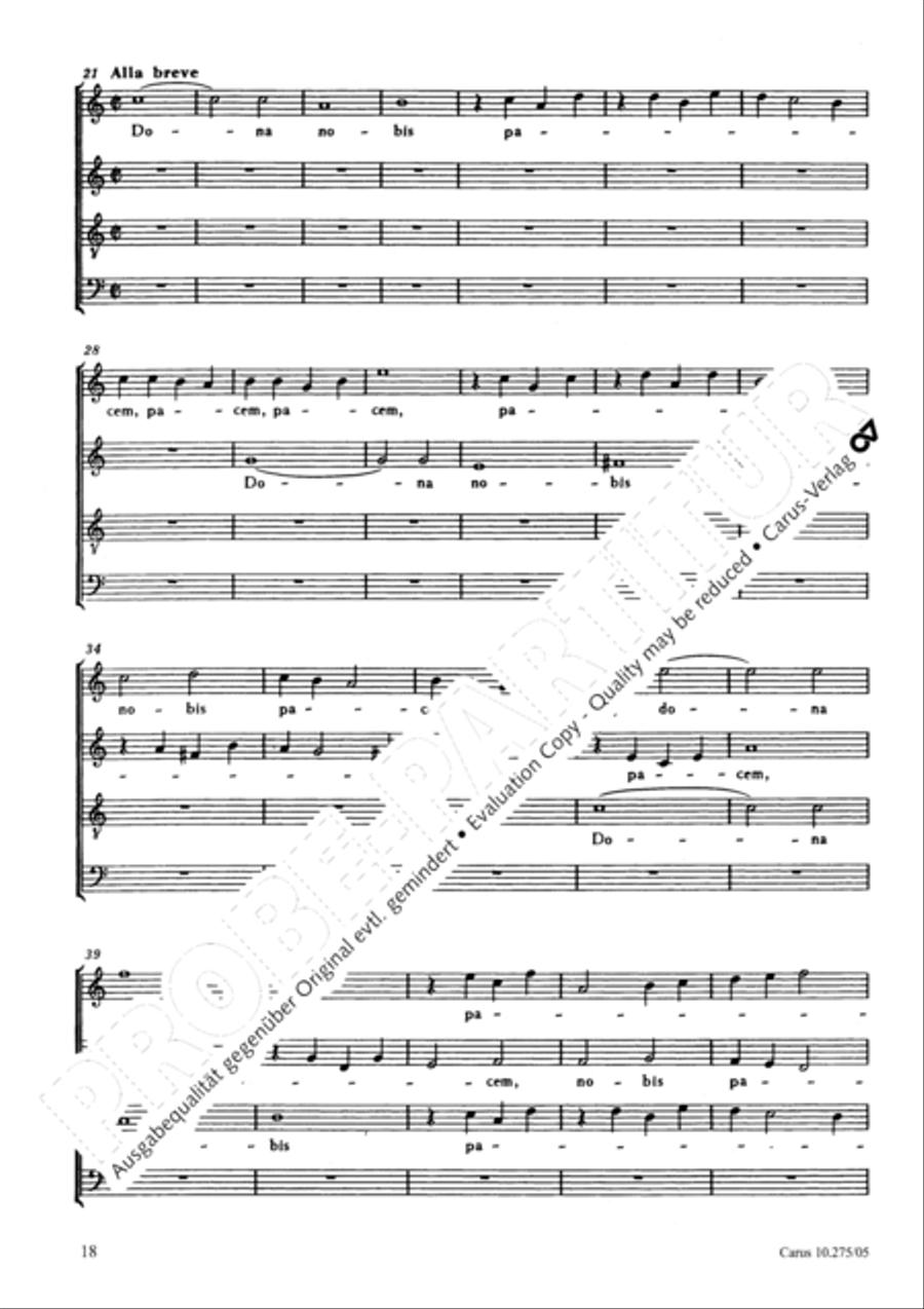 Mass in C Major 4-Part scores gallery preview page 19