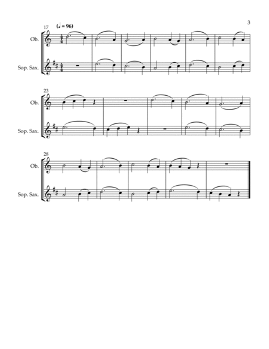 3 Conversations Woodwind Duet scores gallery preview page 3