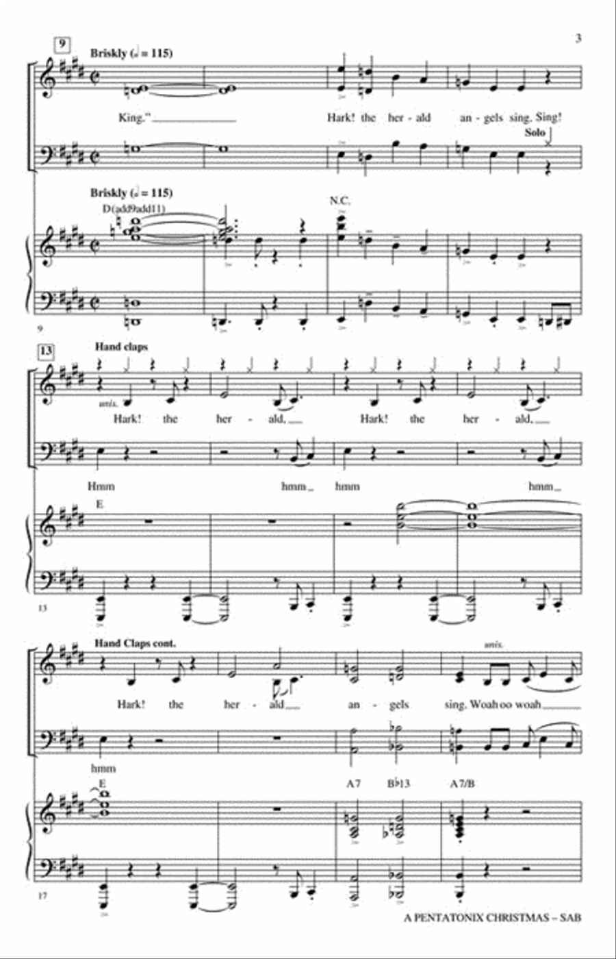 A Pentatonix Christmas 3-Part scores gallery preview page 3