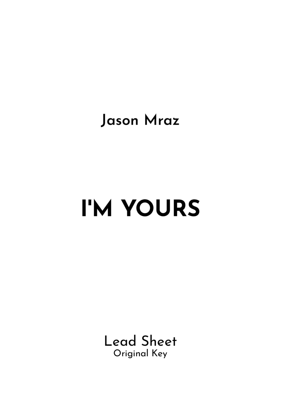 I'm Yours I'm Yours Electric Guitar scores gallery preview page 1