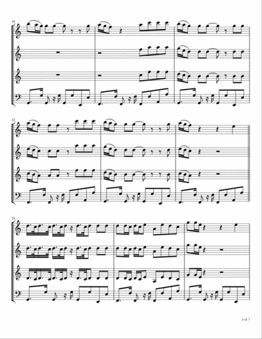 Millionaire Woodwind Quartet scores gallery preview page 4