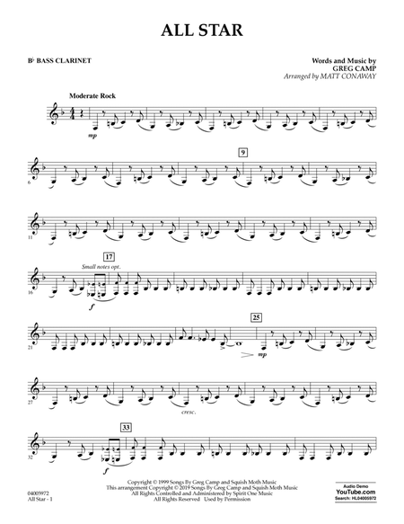 All Star (arr. Matt Conaway) - Bb Bass Clarinet