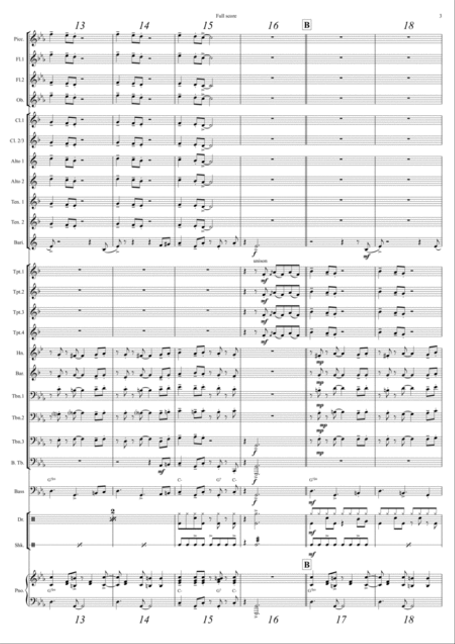 Sway (quien Sera) Concert Band scores gallery preview page 3