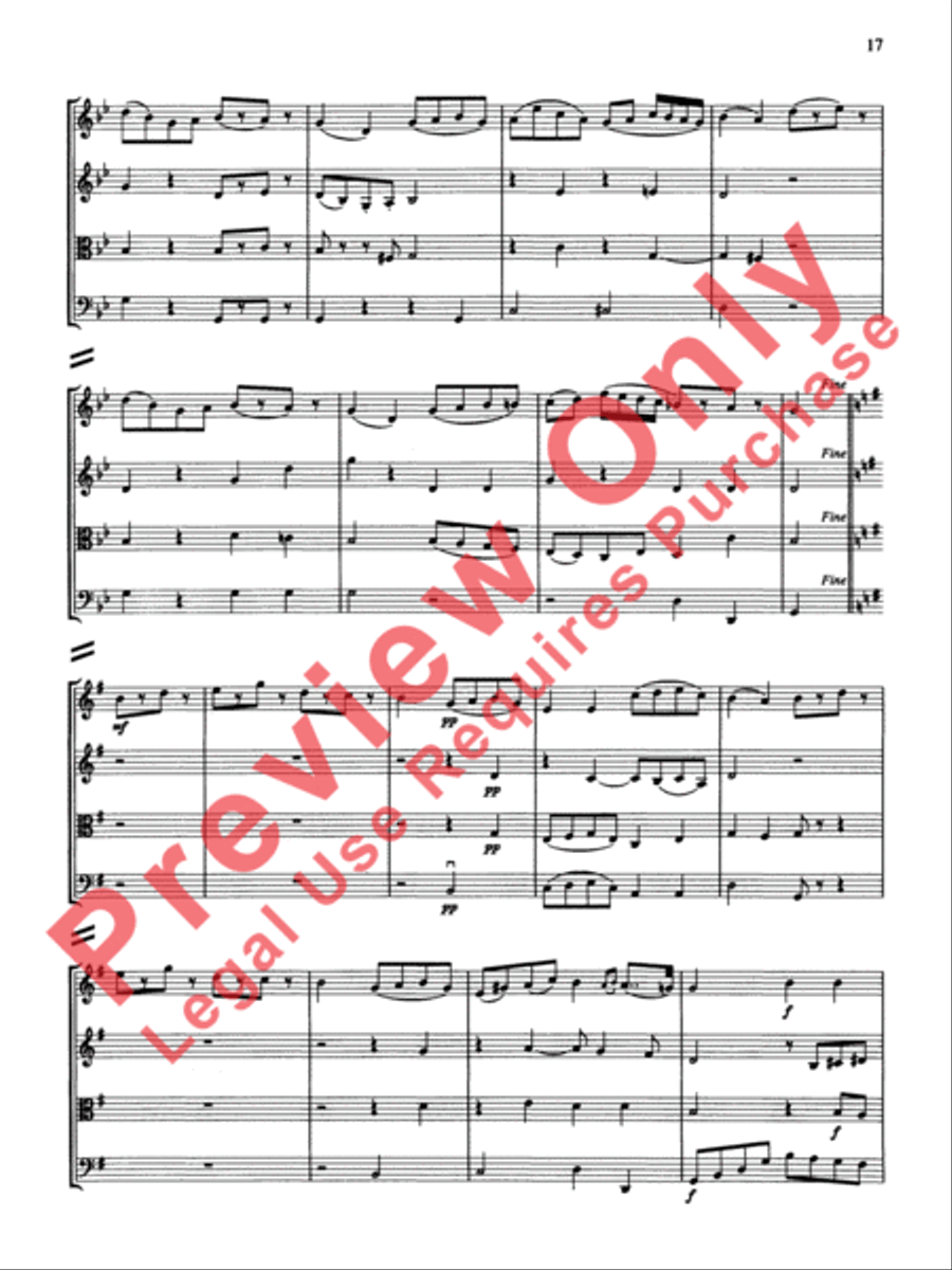 String Quartets for Beginning Ensembles, Volume 3 String Quartet scores gallery preview page 18