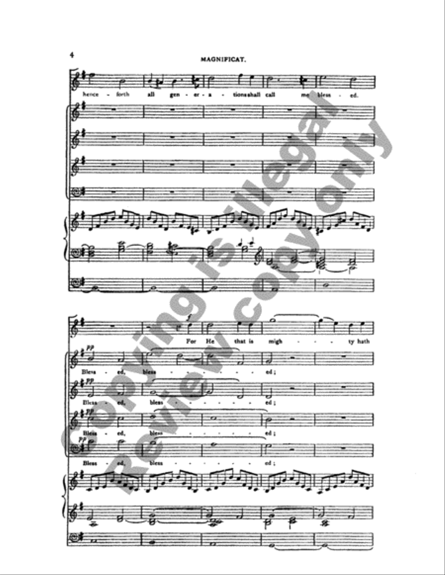 Magnificat & Nunc Dimittis in G (Choral Score)