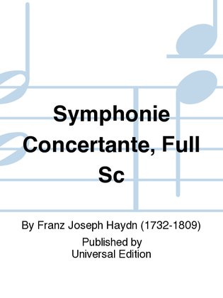 Symphonie Concertante, Full Sc