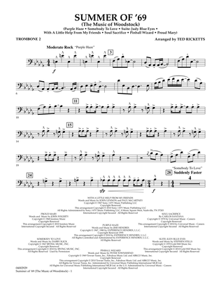 Summer Of '69 (The Music Of Woodstock) - Trombone 2