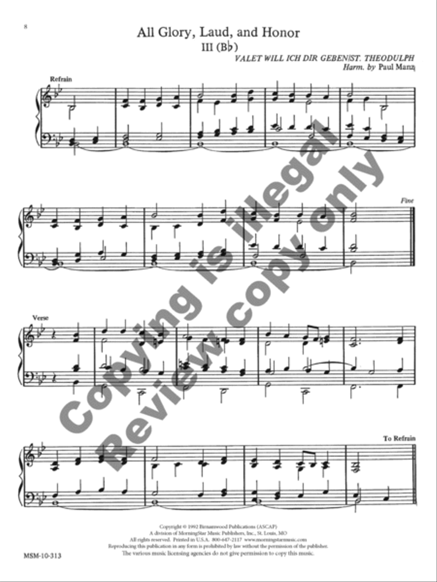Varied Hymn Accompaniments for Lent Organ scores gallery preview page 6