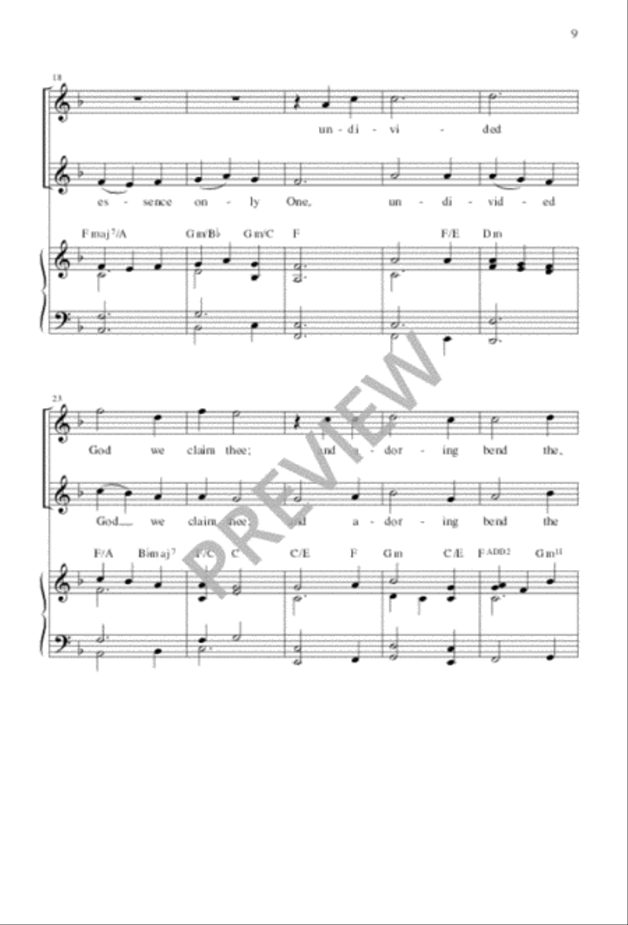 Holy God, We Praise Thy Name 3-Part scores gallery preview page 9