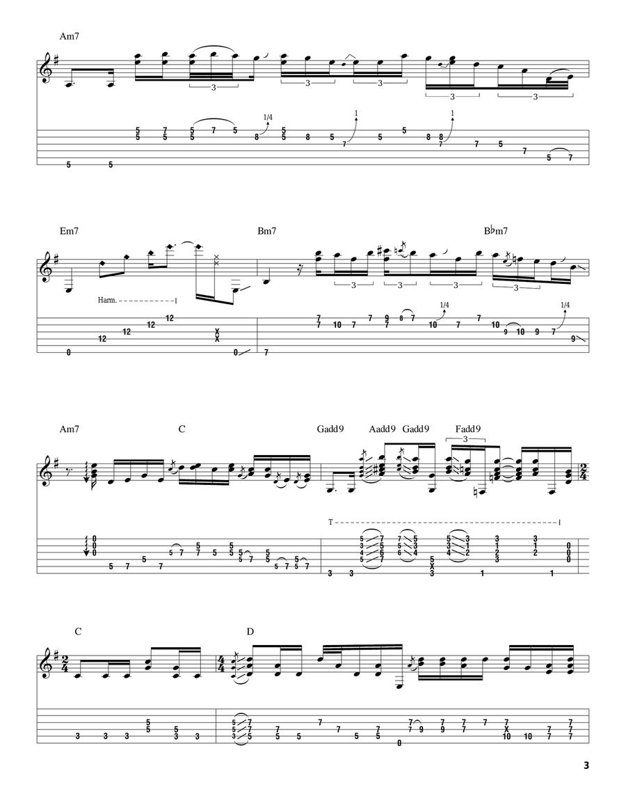 Little Wing Acoustic Guitar scores gallery preview page 3