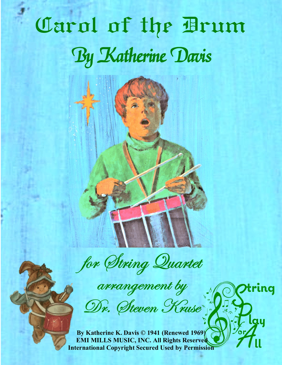 Carol Of The Drum String Quartet scores gallery preview page 1