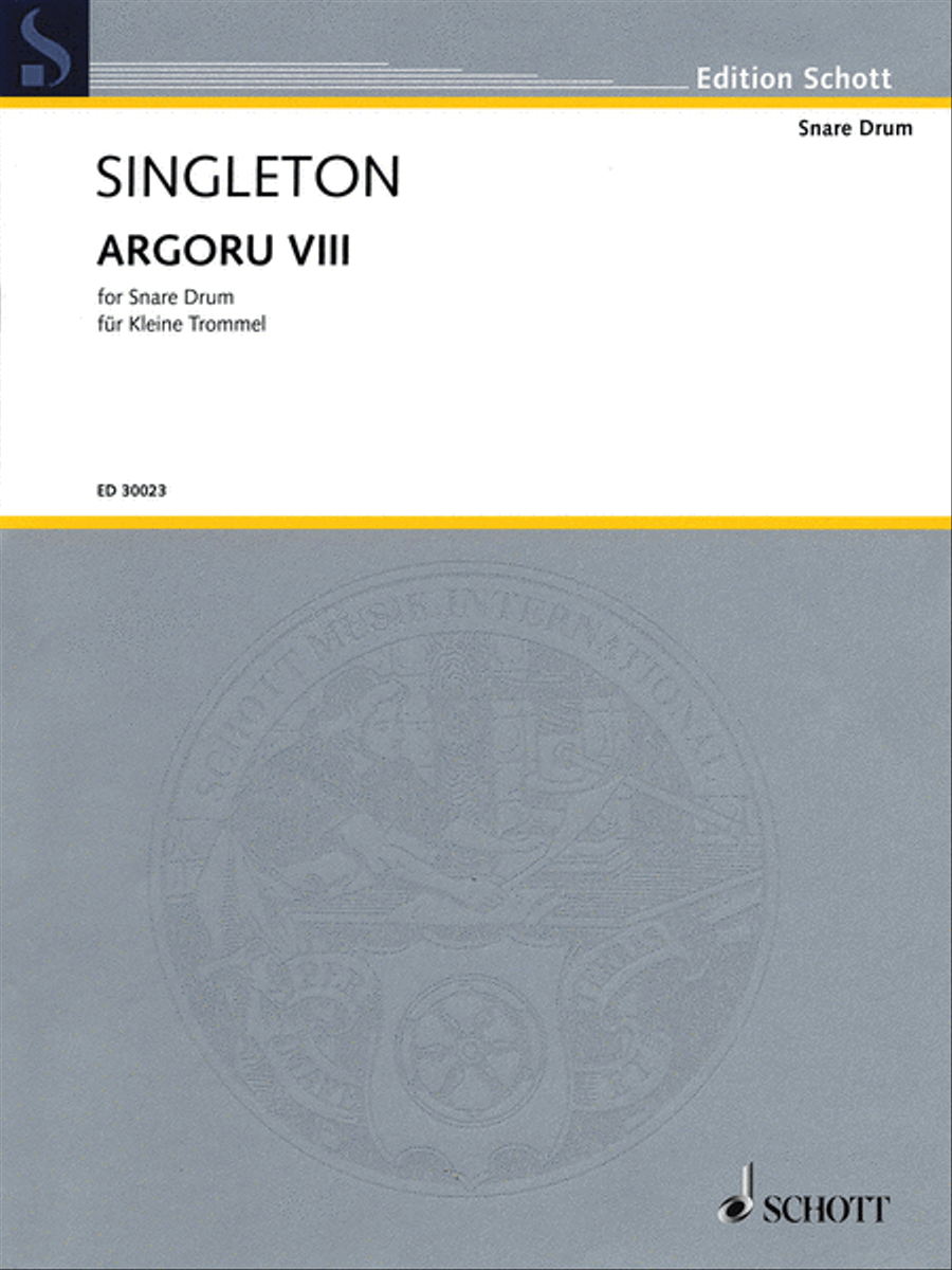 Argoru VIII for Snare Drum Percussion scores gallery preview page 1