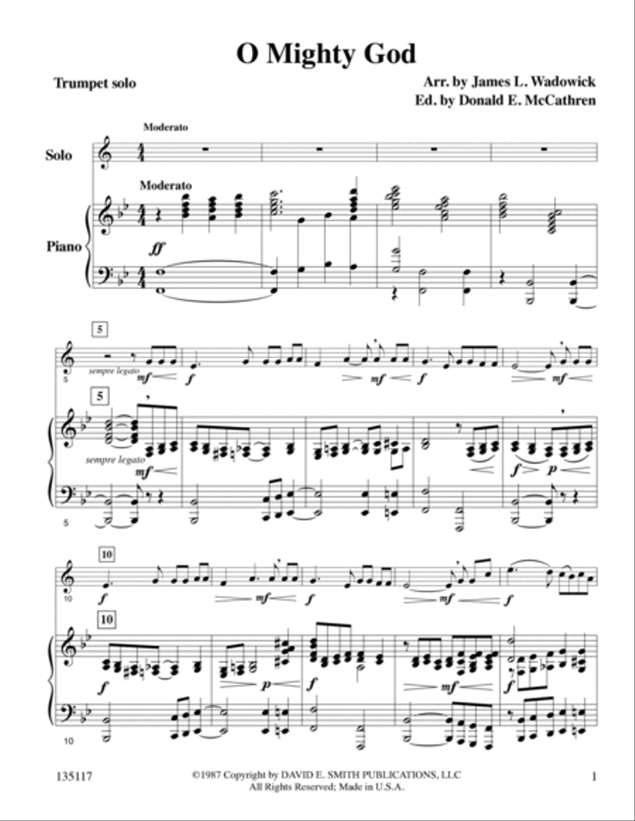 O Mighty God O Mighty God Trumpet Solo scores gallery preview page 2