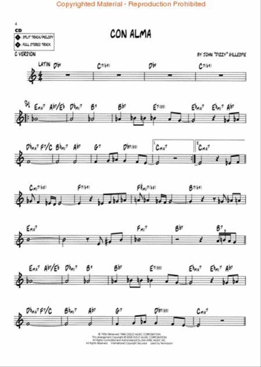 Volume 9 - Dizzy Gillespie C Instrument scores gallery preview page 2