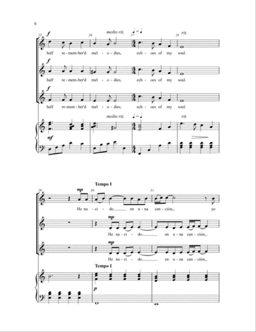Born in a Song SSA scores gallery preview page 4