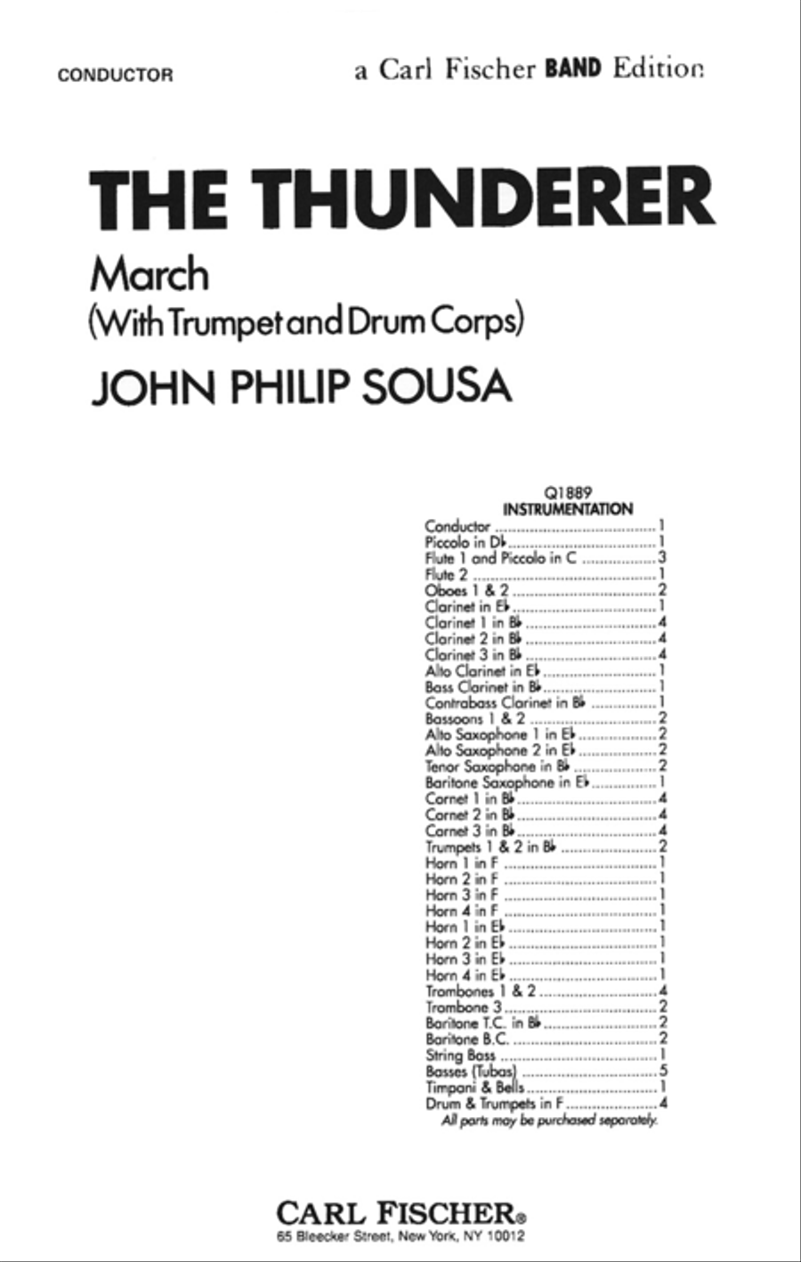 The Thunderer Concert Band scores gallery preview page 1