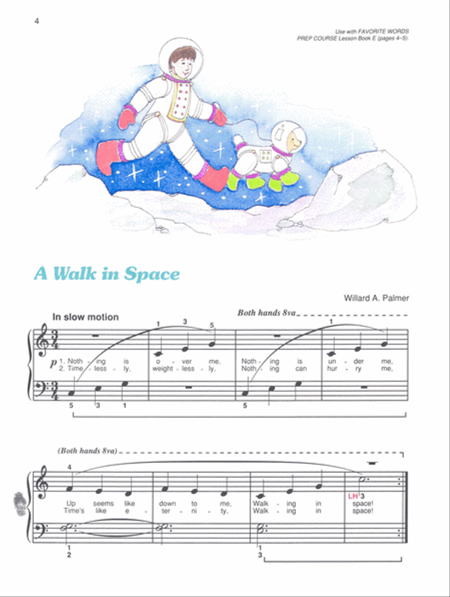Alfred's Basic Piano Prep Course Solo Book, Book E Piano Method scores gallery preview page 2