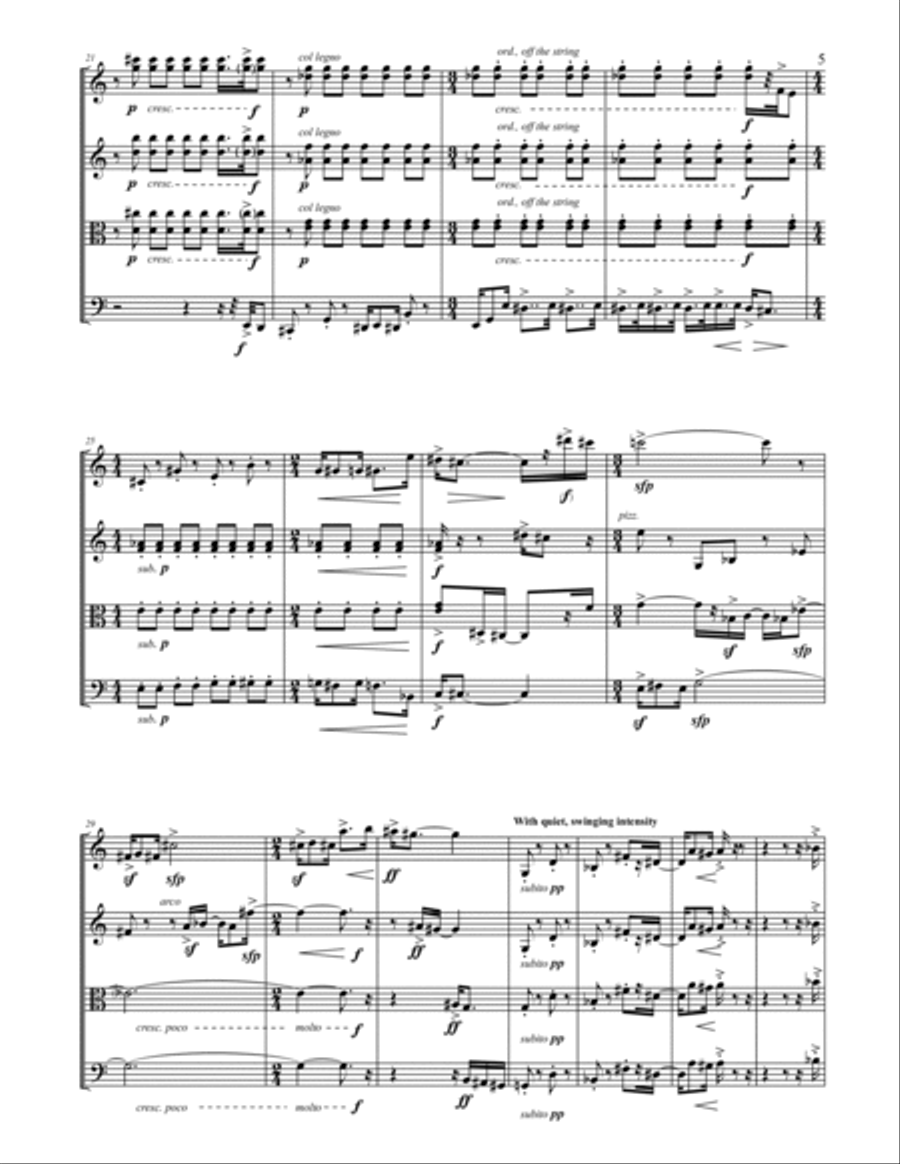 String Quartet No. 4: Snappy Rejoinder String Quartet scores gallery preview page 5