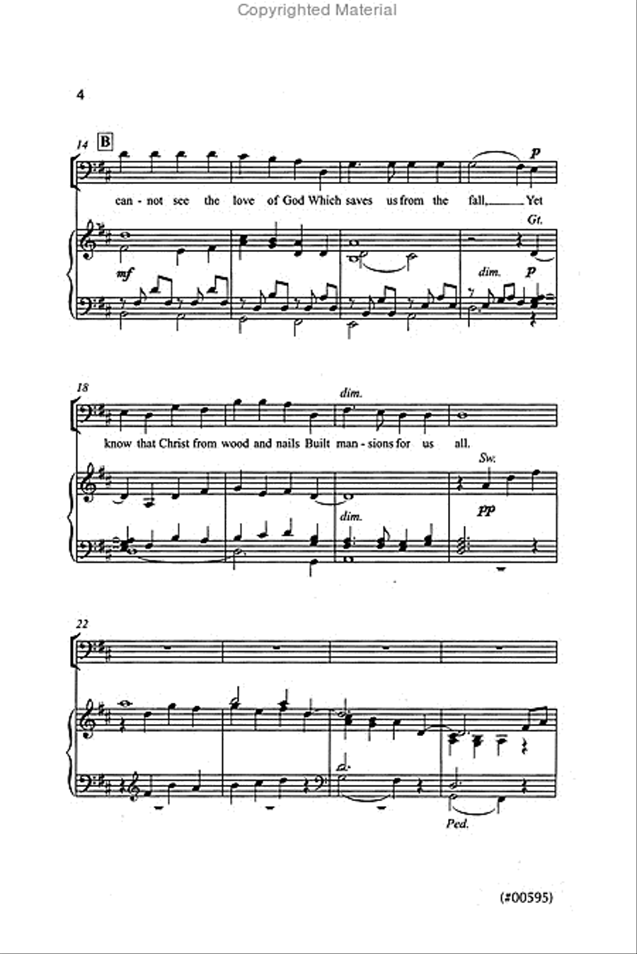 Behold the Wounds in Jesus' Hands - SATB 4-Part scores gallery preview page 3