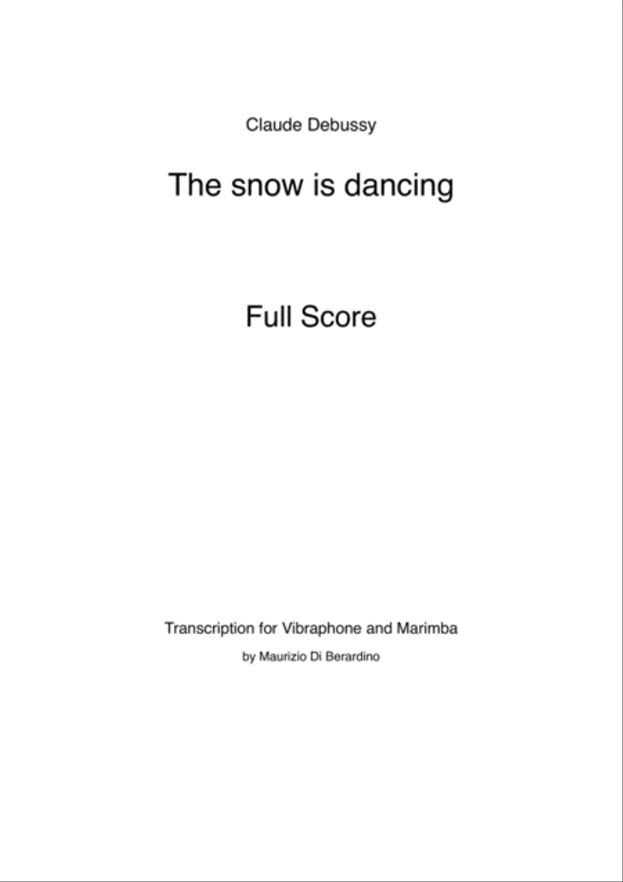 The snow is dancing Marimba scores gallery preview page 4