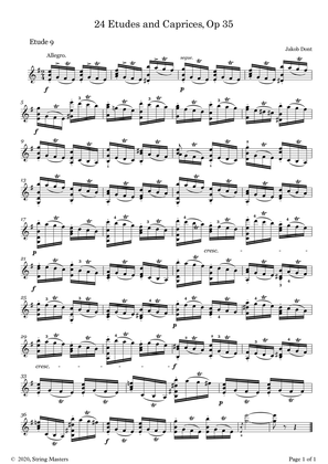 DONT 24 Etudes and Caprices Op35, for Violin No 09